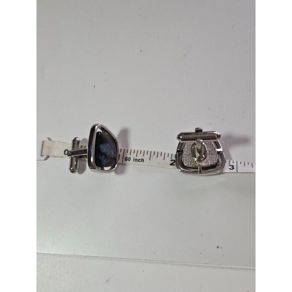 **Last Chance!! Final Sale** Silver tone vintage hickok cufflinks - Picture 4 of 10